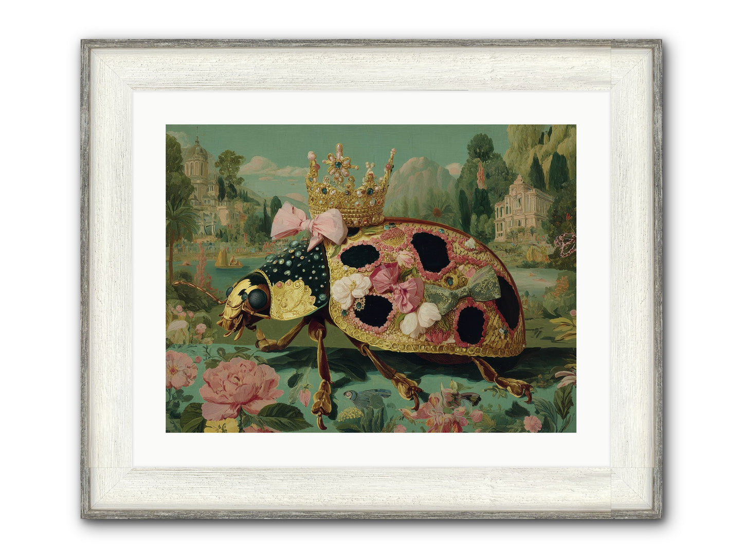 The Winsome Pavilion Framed Print - Driftwood White 24x18