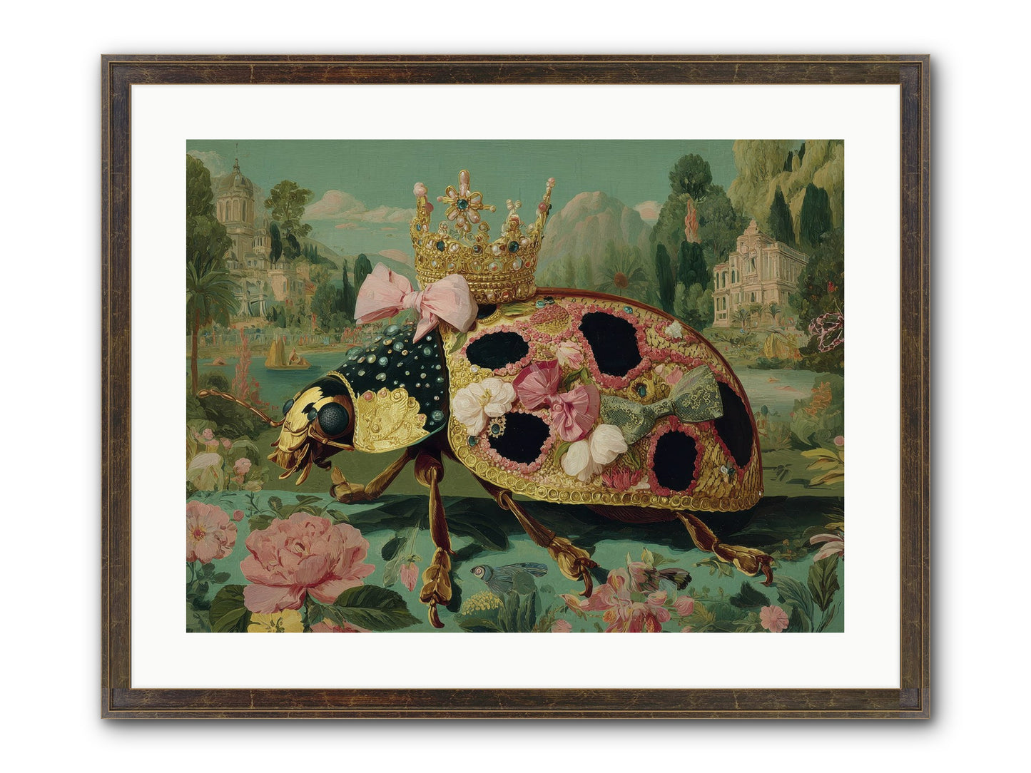 The Winsome Pavilion Framed Print - Slimwoods Black/Gold 24x18