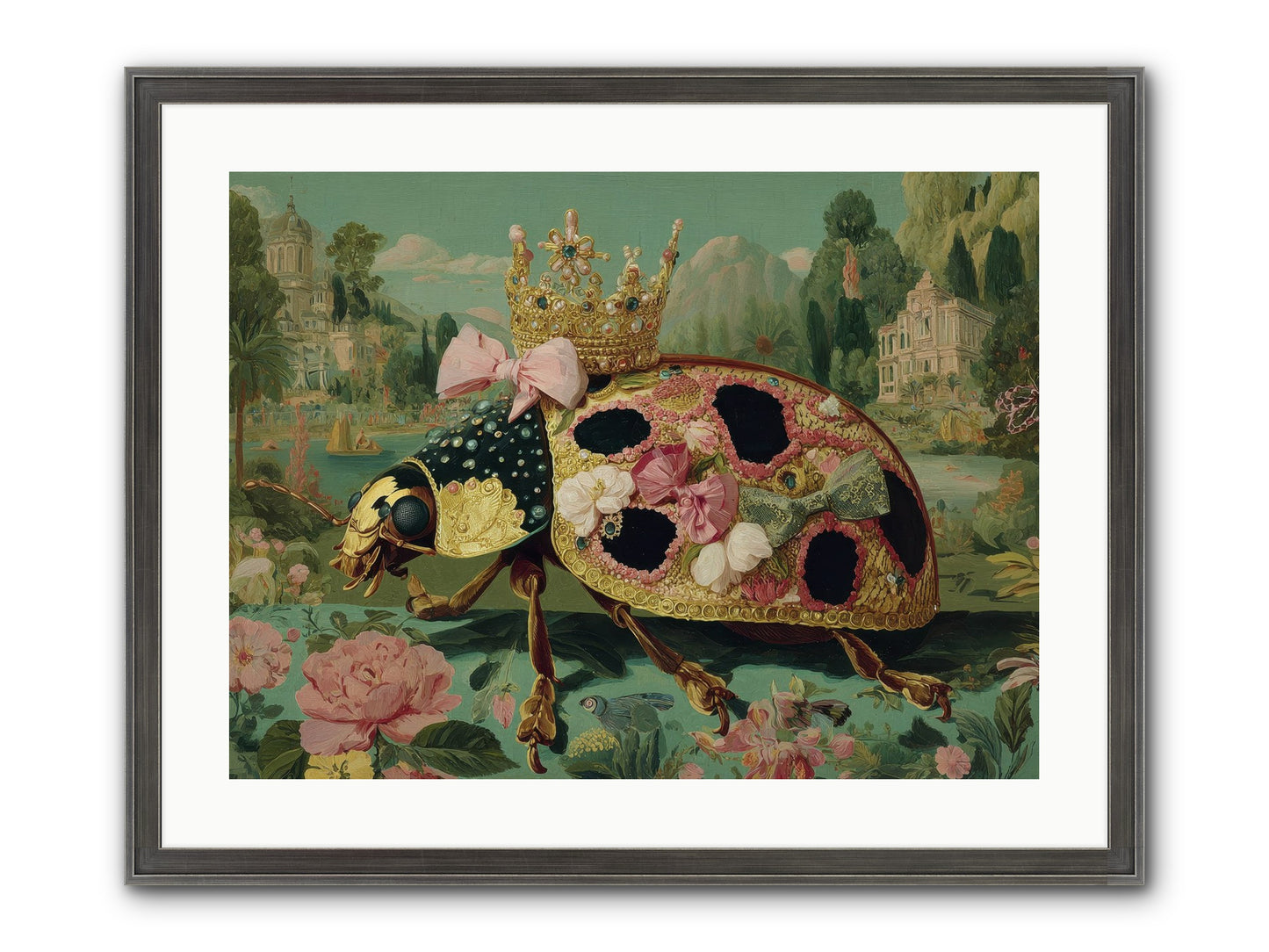 The Winsome Pavilion Framed Print - Slimwoods Black/Silver 24x18