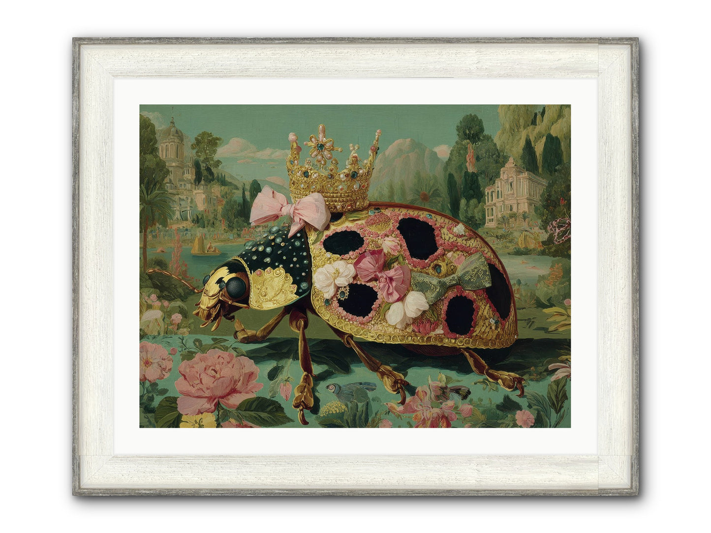 The Winsome Pavilion Framed Print - Driftwood White 32x24