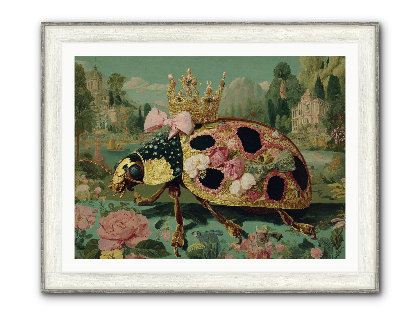 The Winsome Pavilion Framed Print - Driftwood White 40x30