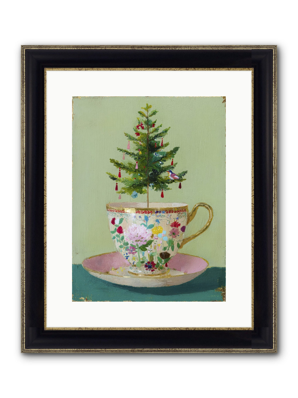 The Wish Framed Print - Black & Gold 12x16