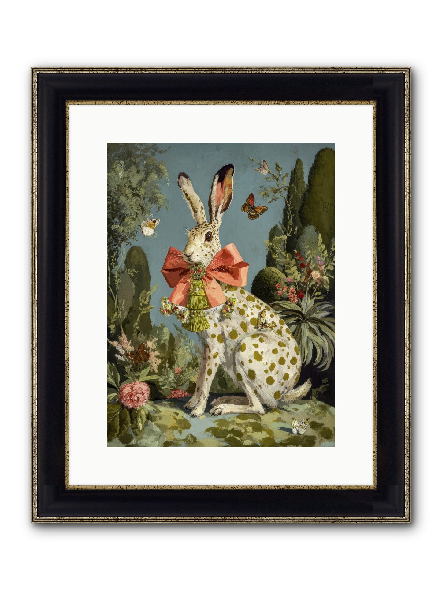 The Wistful Tapestry No.1 Framed Print - Black & Gold 12x16