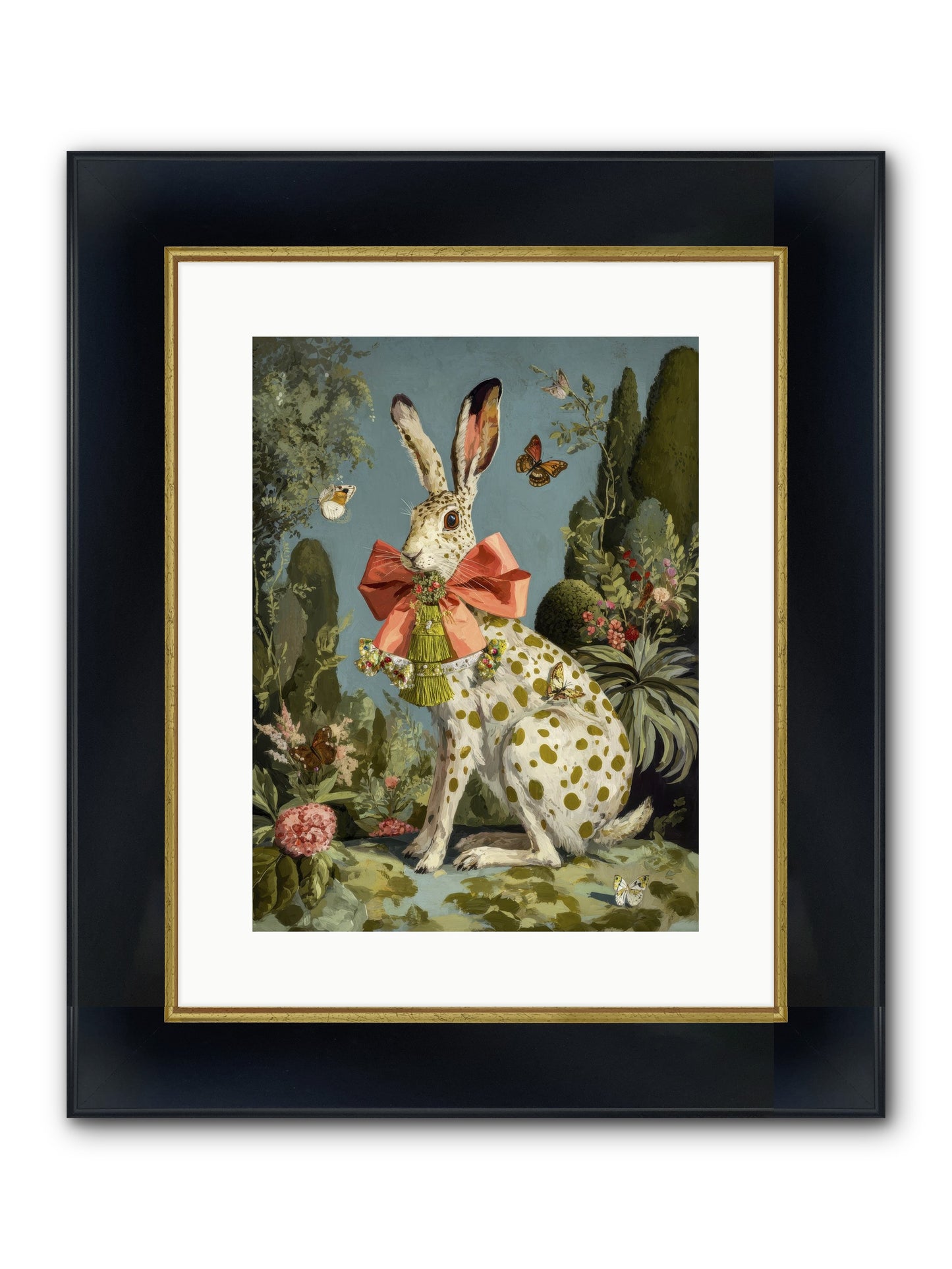 The Wistful Tapestry No.1 Framed Print - Wide Black w/Gold 12x16