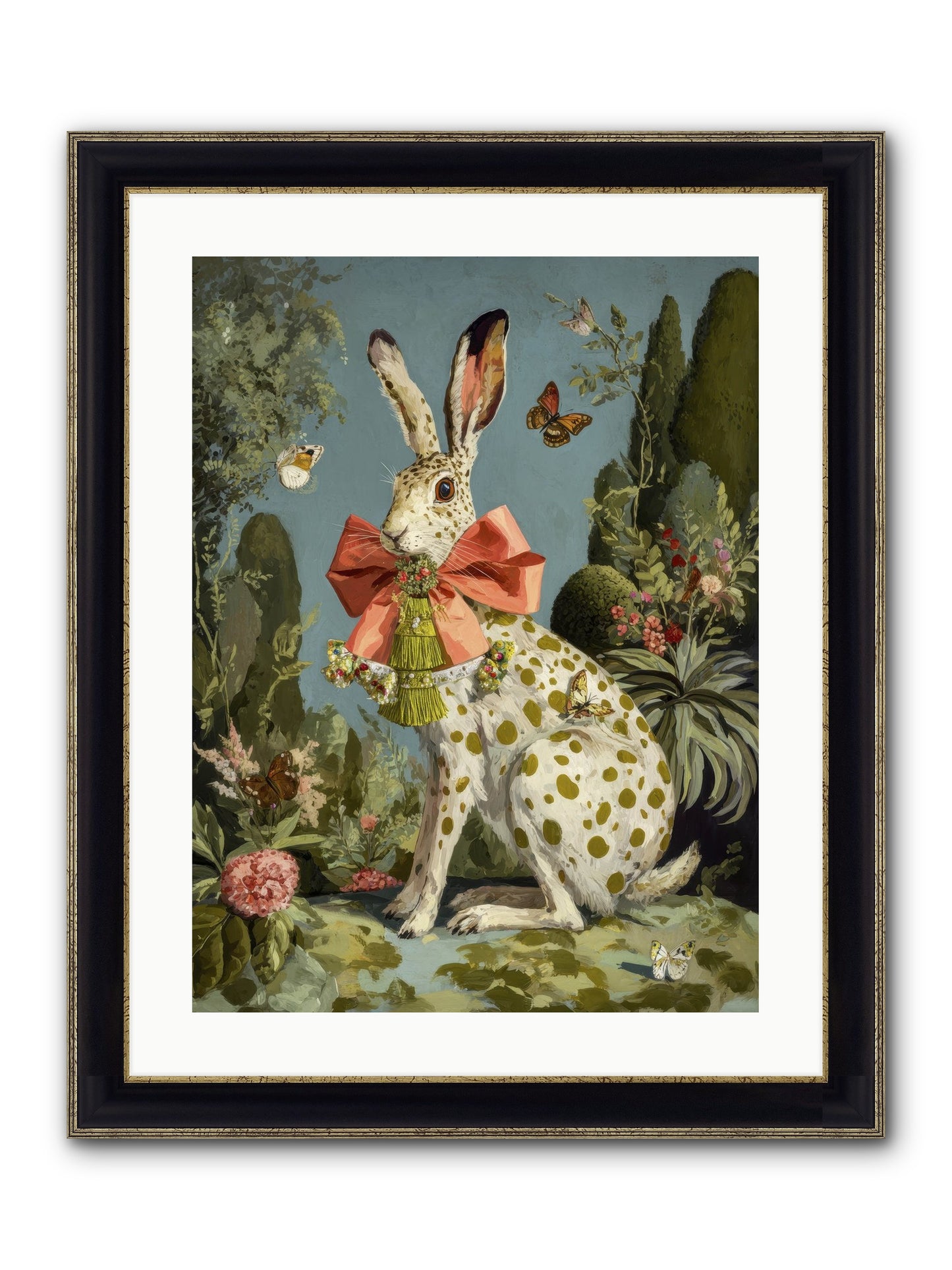 The Wistful Tapestry No.1 Framed Print - Black & Gold 18x24