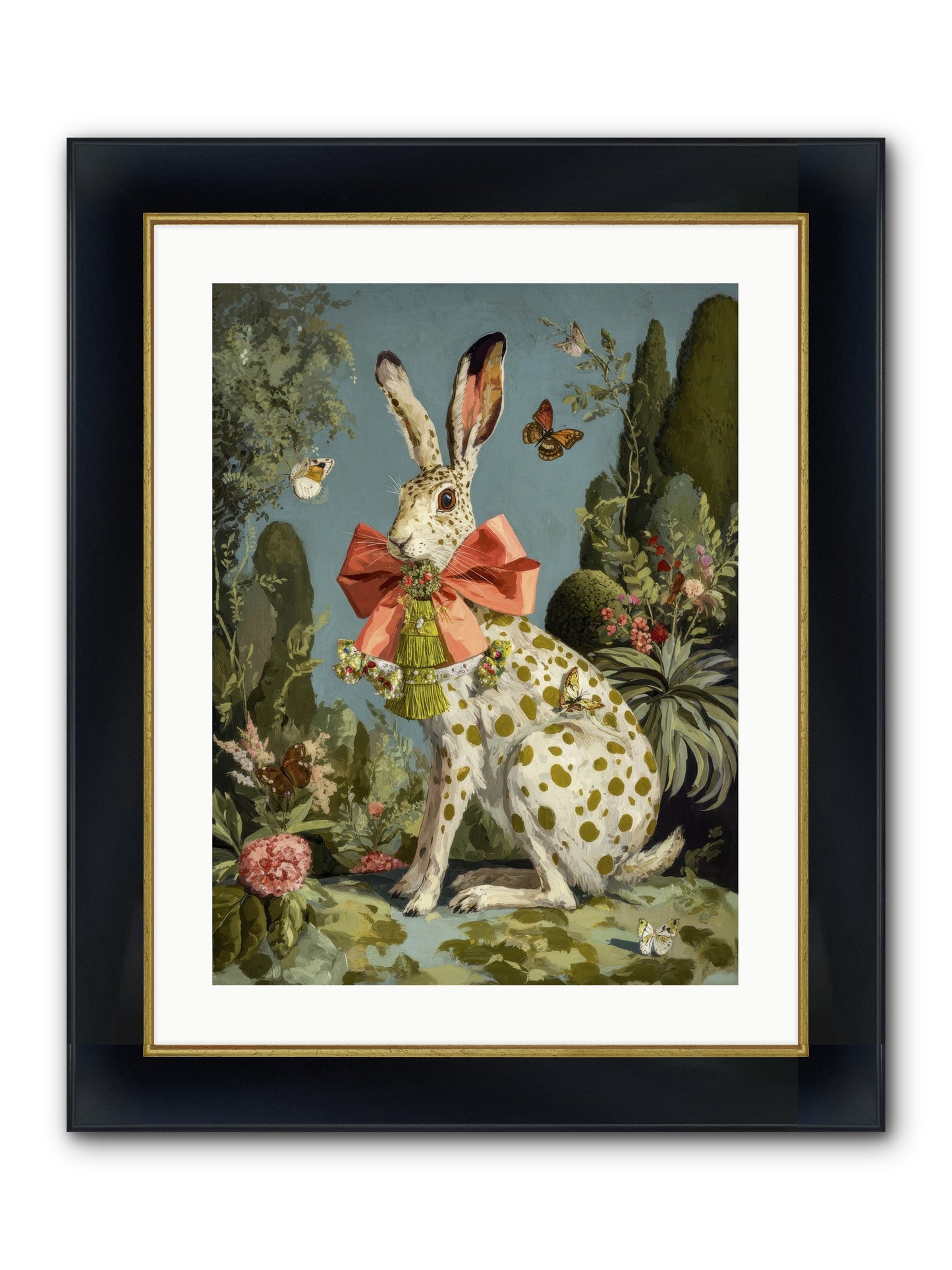 The Wistful Tapestry No.1 Framed Print - Wide Black w/Gold 18x24