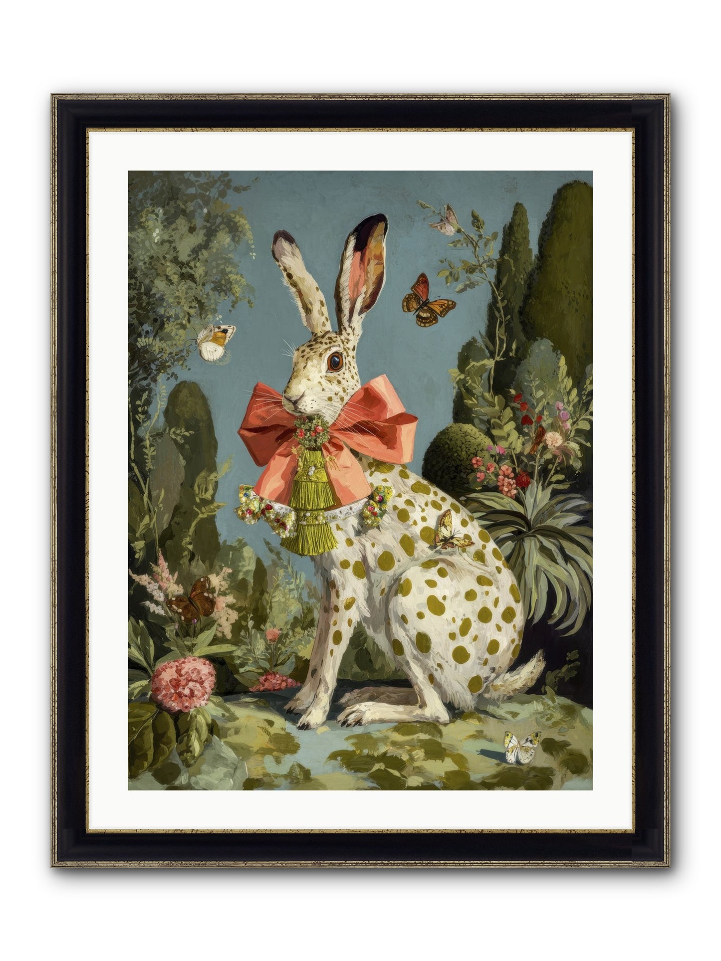 The Wistful Tapestry No.1 Framed Print - Black & Gold 24x32