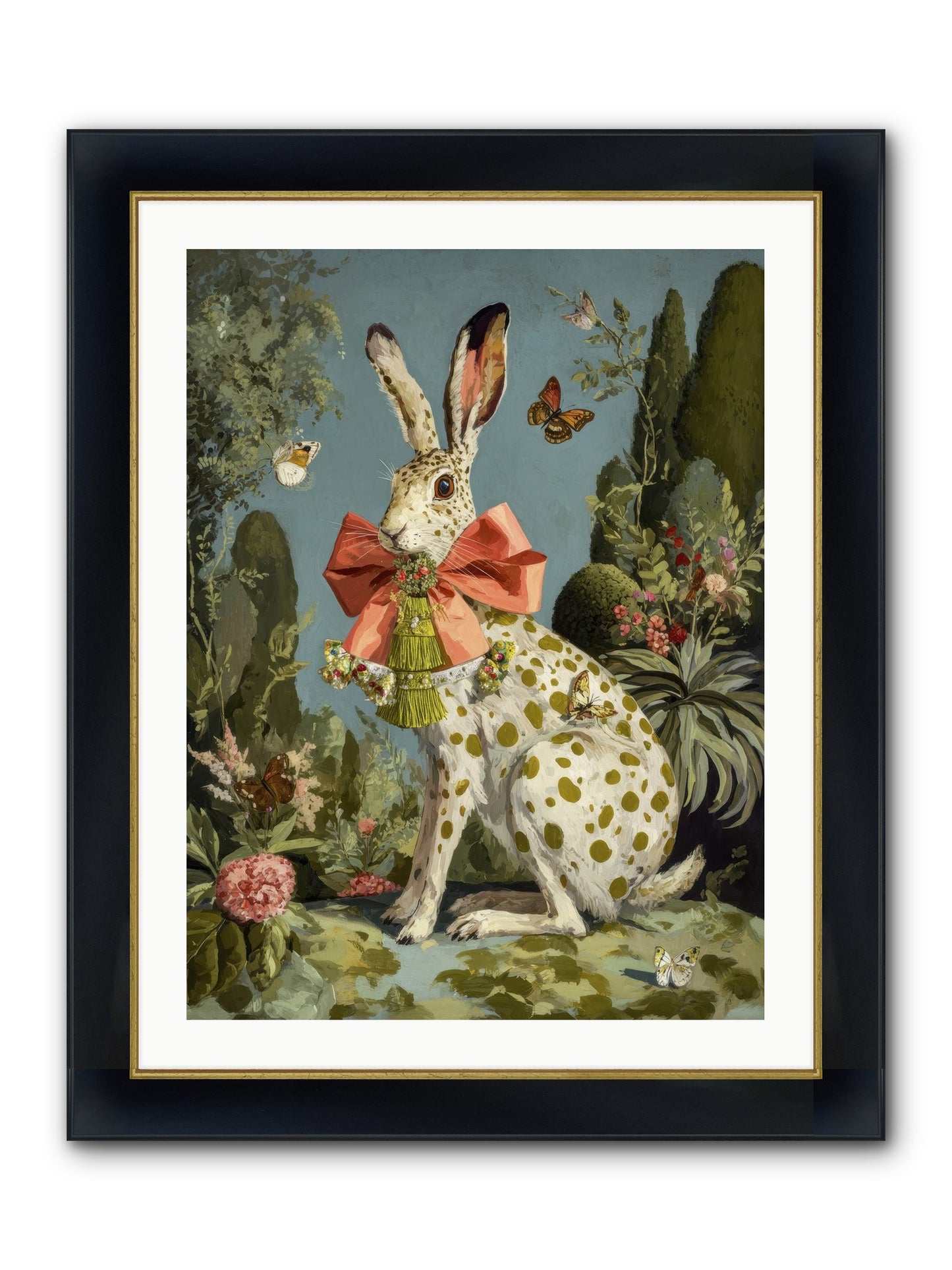 The Wistful Tapestry No.1 Framed Print - Wide Black w/Gold 24x32