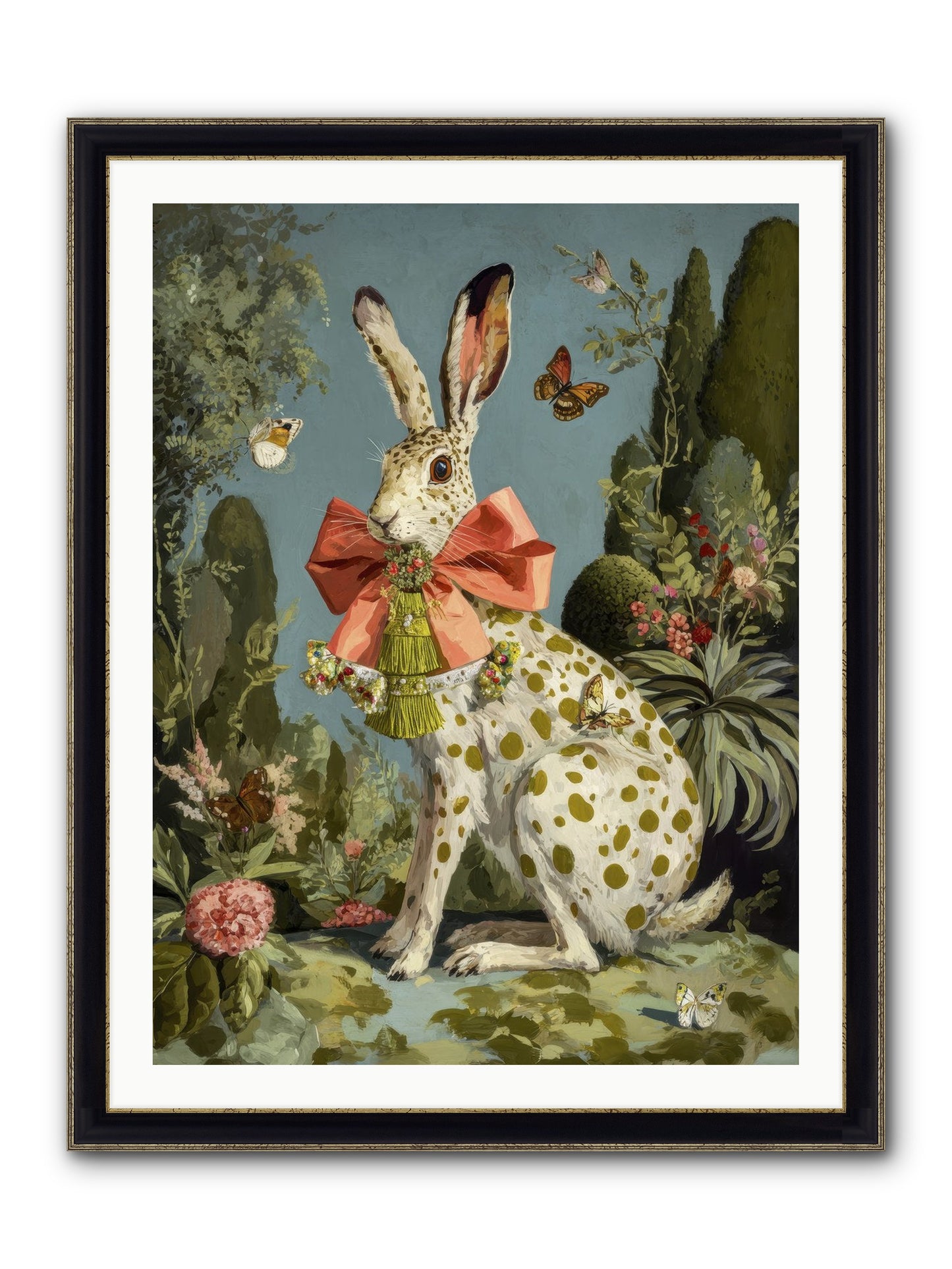 The Wistful Tapestry No.1 Framed Print - Black & Gold 30x40