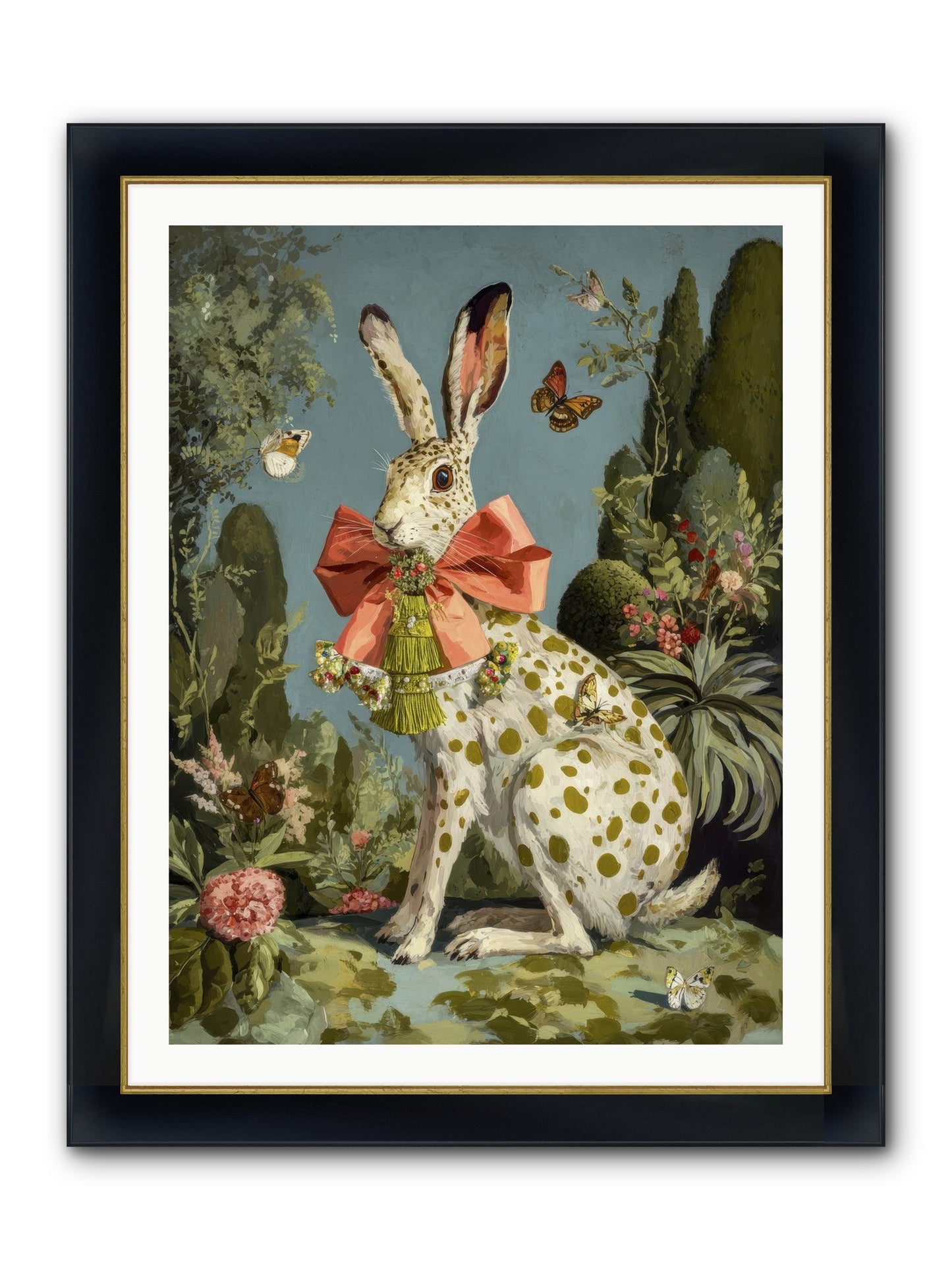 The Wistful Tapestry No.1 Framed Print - Wide Black w/Gold 30x40