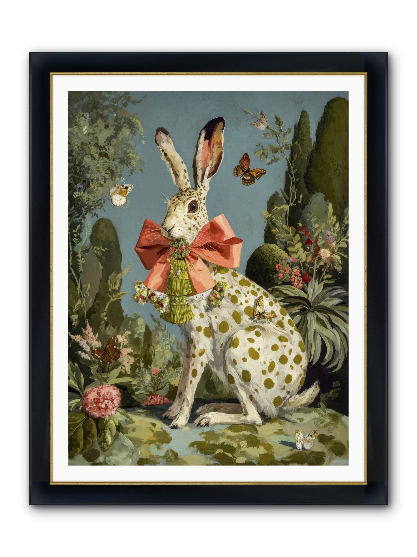 The Wistful Tapestry No.1 Framed Print - Wide Black w/Gold 36x48