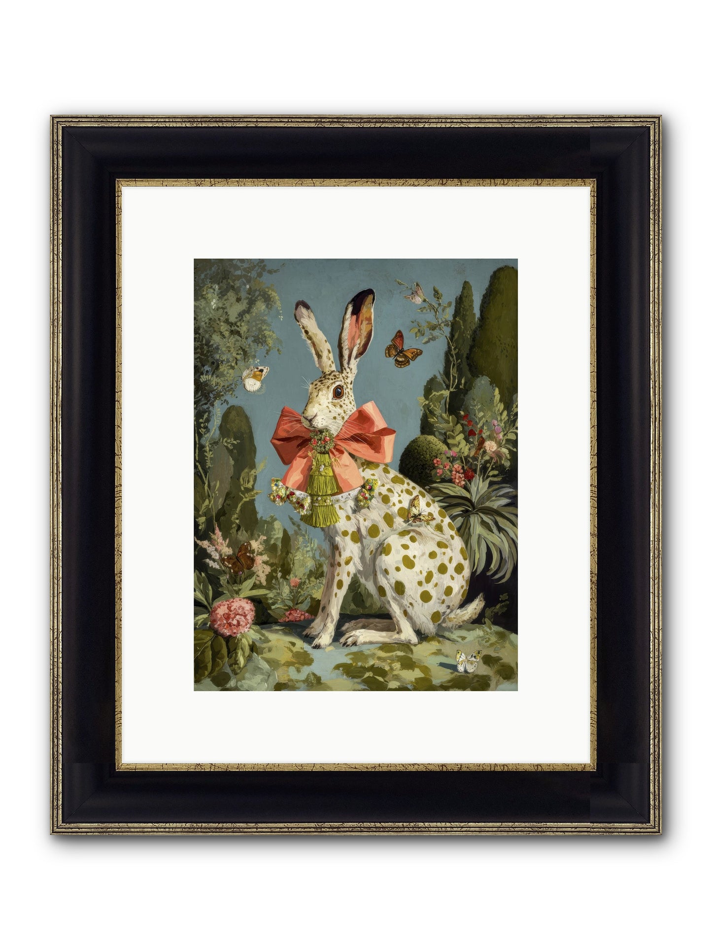 The Wistful Tapestry No.1 Framed Print - Black & Gold 9x12