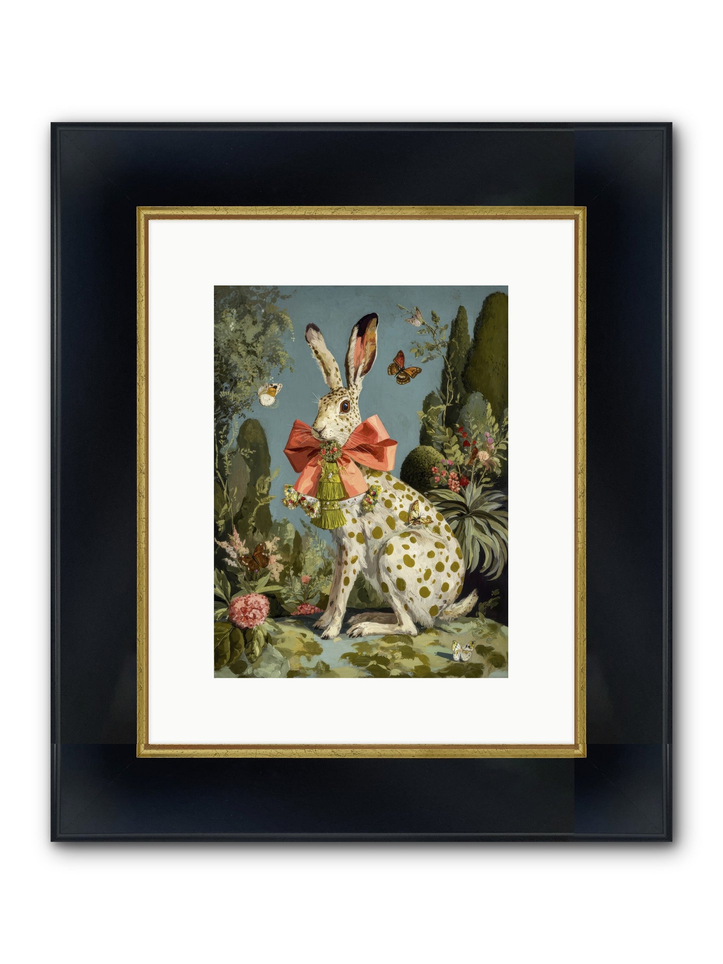 The Wistful Tapestry No.1 Framed Print - Wide Black w/Gold 9x12