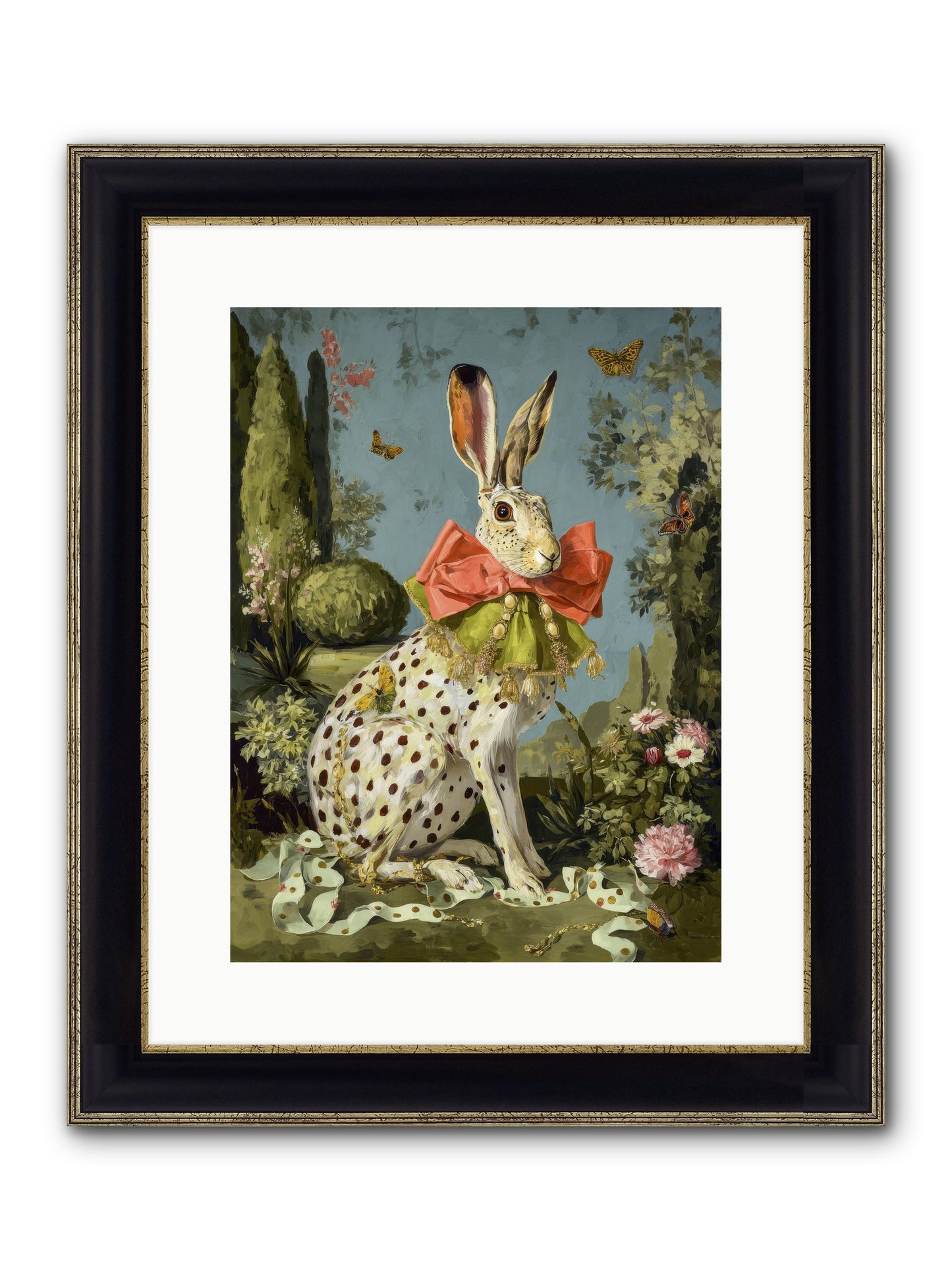 The Wistful Tapestry No.2 Framed Print - Black & Gold 12x16