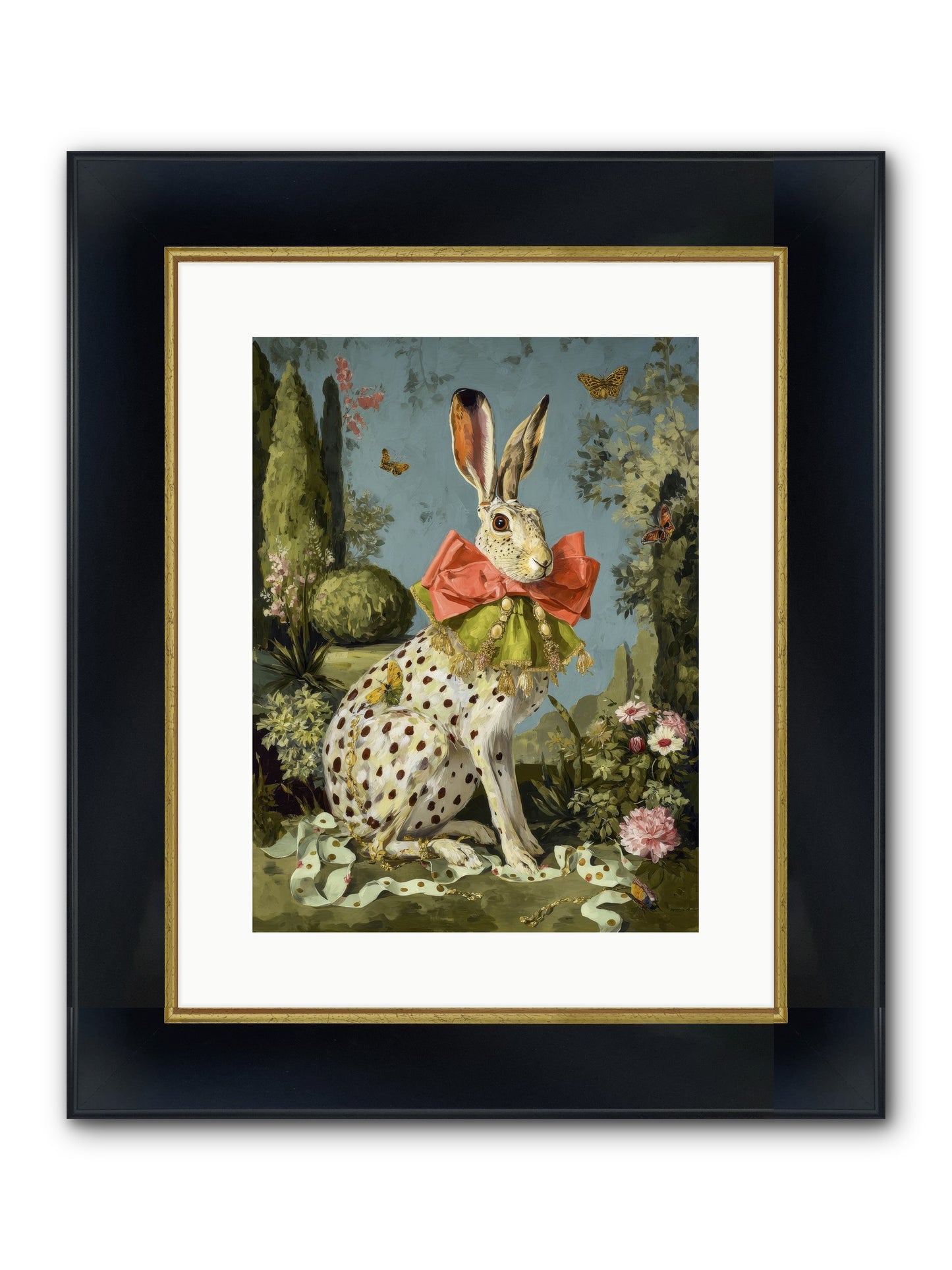 The Wistful Tapestry No.2 Framed Print - Wide Black w/Gold 12x16