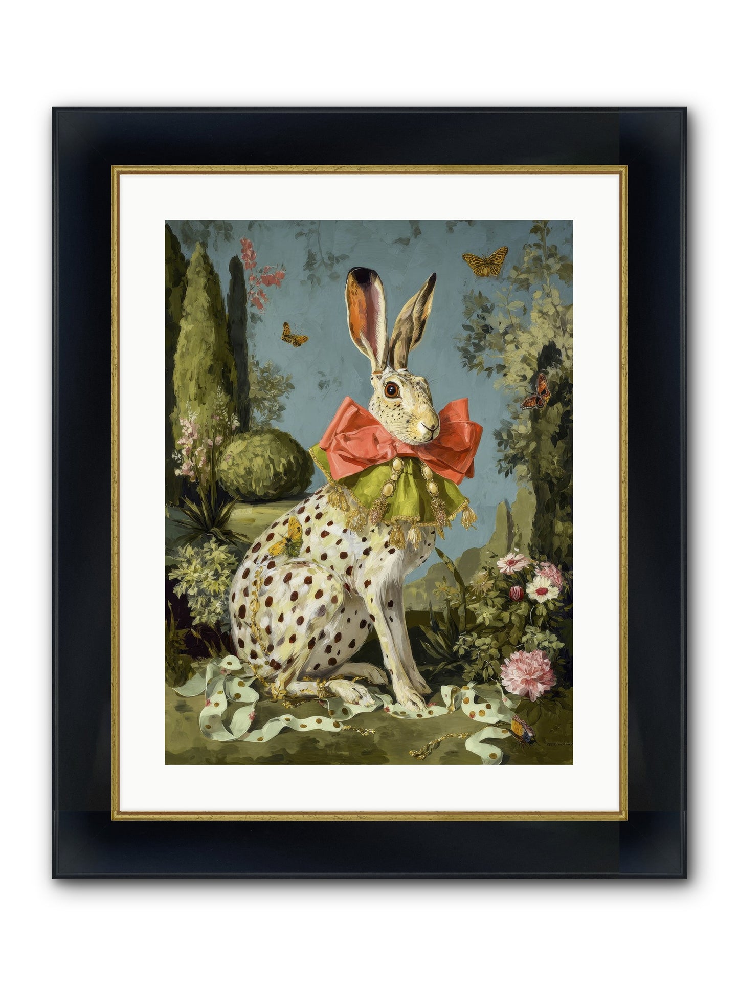 The Wistful Tapestry No.2 Framed Print - Wide Black w/Gold 18x24