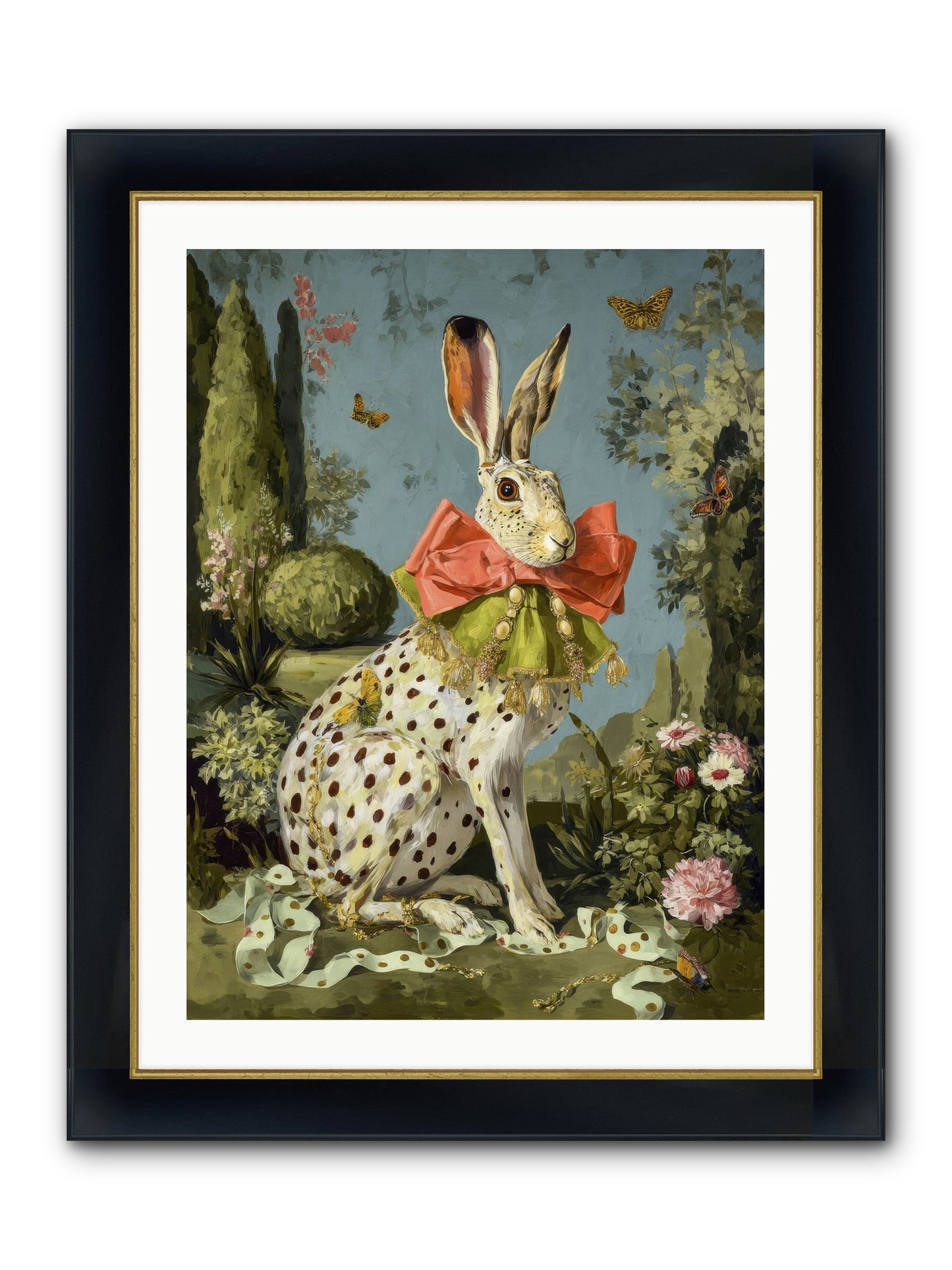 The Wistful Tapestry No.2 Framed Print - Wide Black w/Gold 24x32