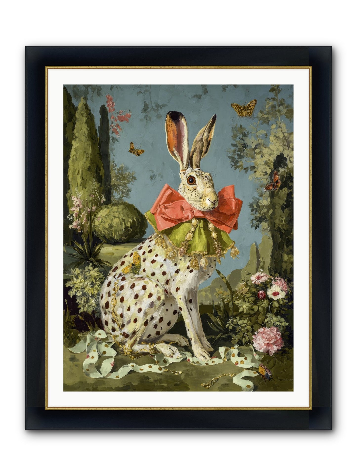 The Wistful Tapestry No.2 Framed Print - Wide Black w/Gold 30x40