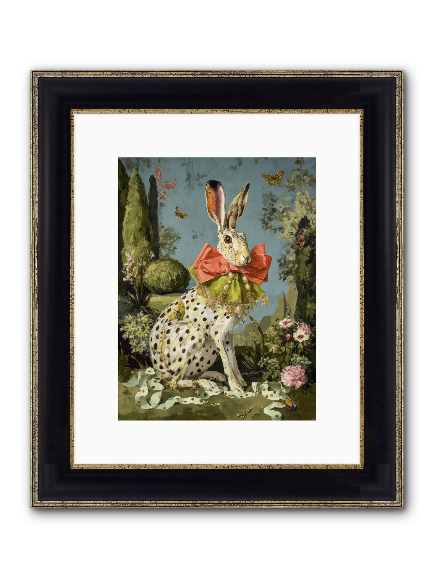 The Wistful Tapestry No.2 Framed Print - Black & Gold 9x12