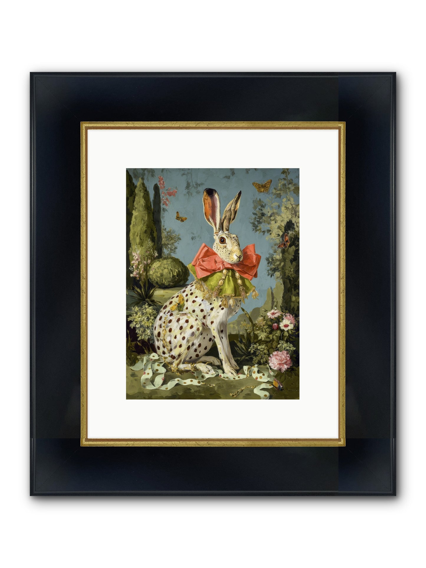 The Wistful Tapestry No.2 Framed Print - Wide Black w/Gold 9x12