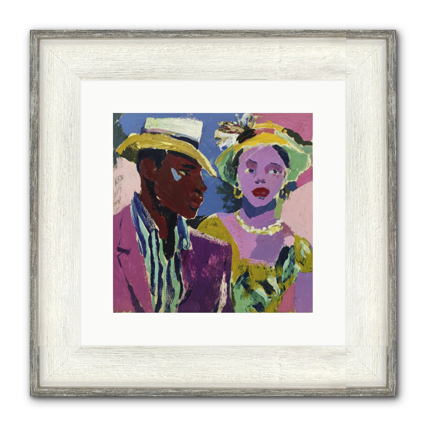 The Woman Who Bloomed Framed Print - Driftwood White 12x12