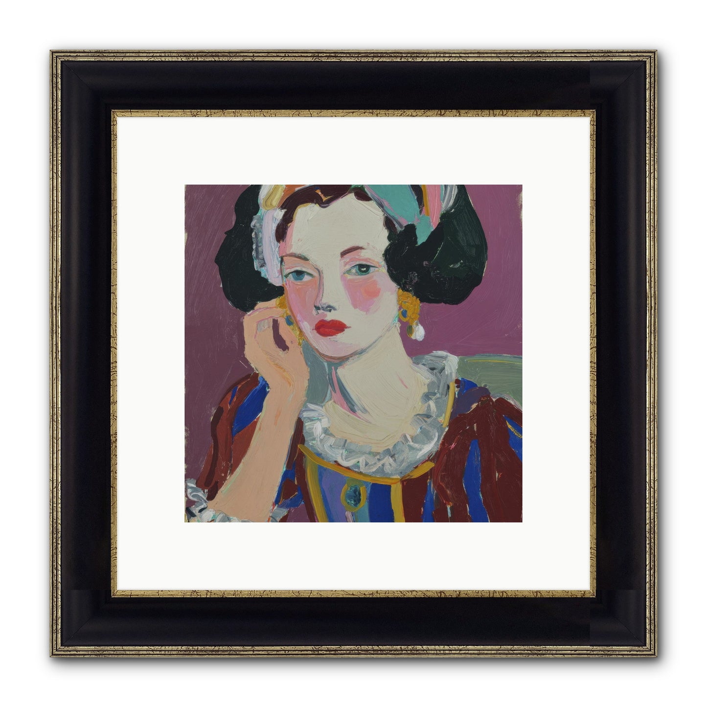 The Woman Who Chose Framed Print - Black & Gold 10x10