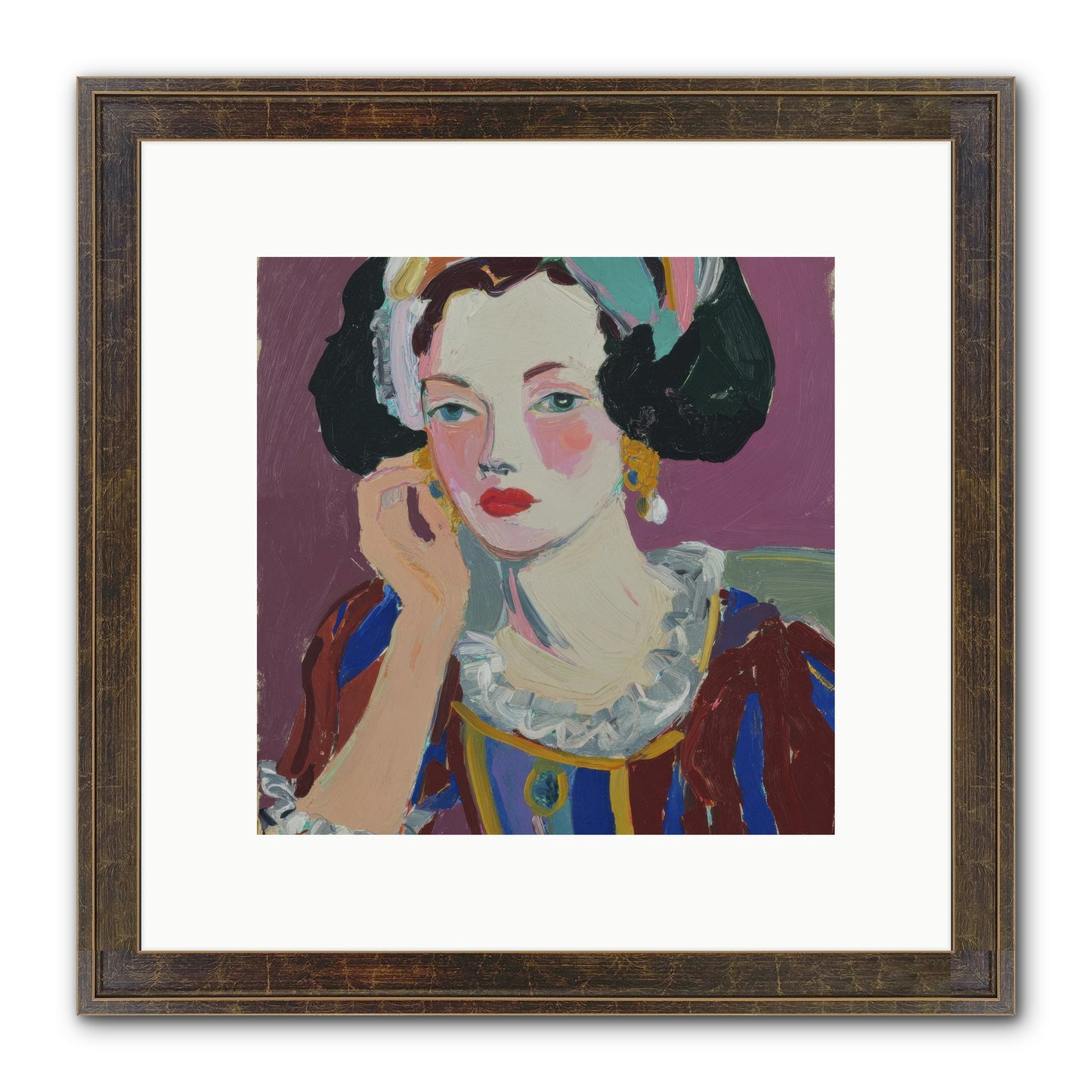 The Woman Who Chose Framed Print - Slimwoods Black/Gold 10x10
