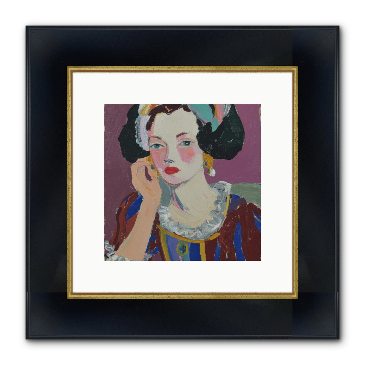 The Woman Who Chose Framed Print - Wide Black w/Gold 10x10