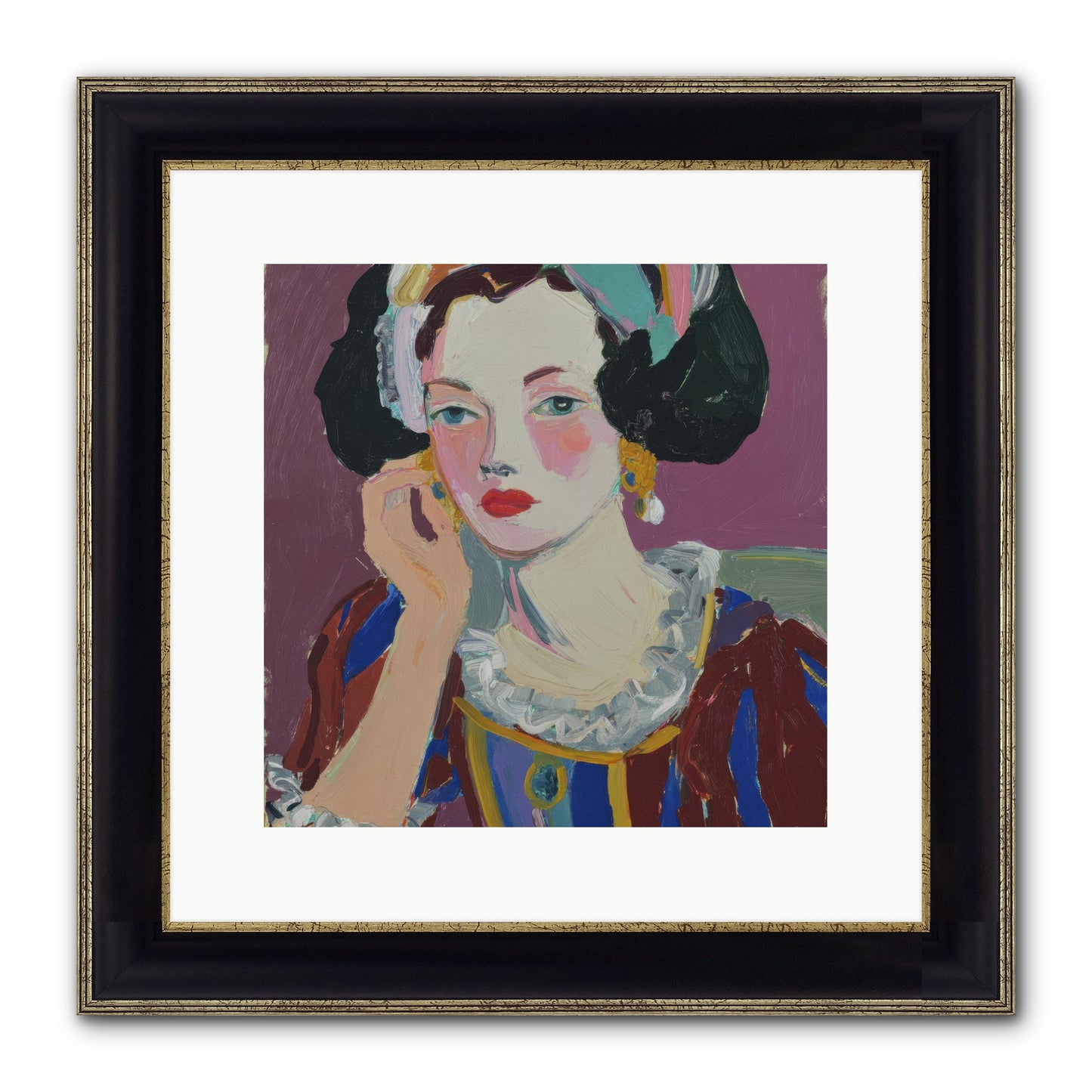 The Woman Who Chose Framed Print - Black & Gold 12x12