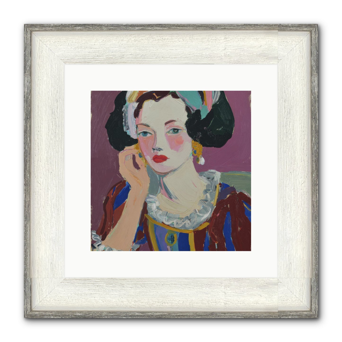 The Woman Who Chose Framed Print - Driftwood White 12x12