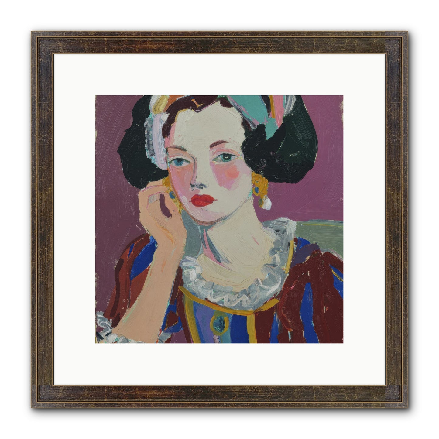 The Woman Who Chose Framed Print - Slimwoods Black/Gold 12x12