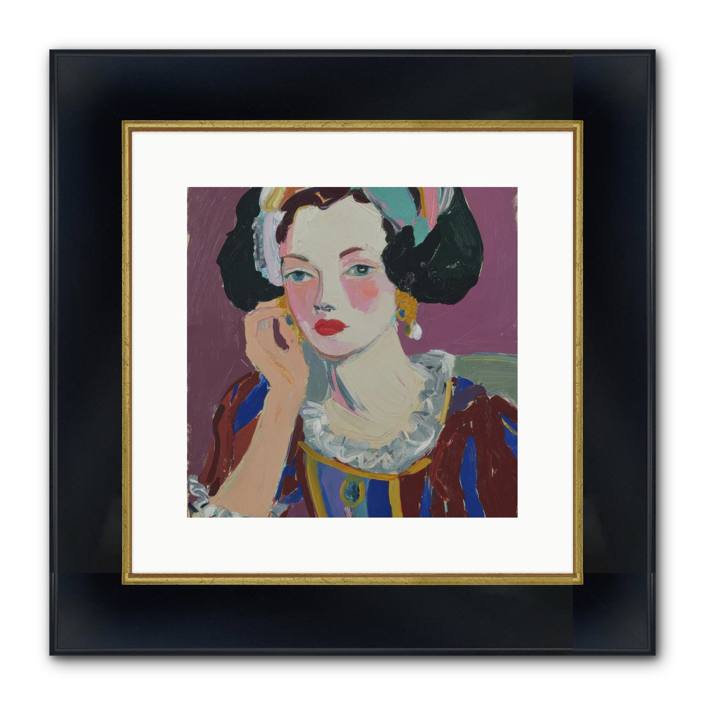 The Woman Who Chose Framed Print - Wide Black w/Gold 12x12