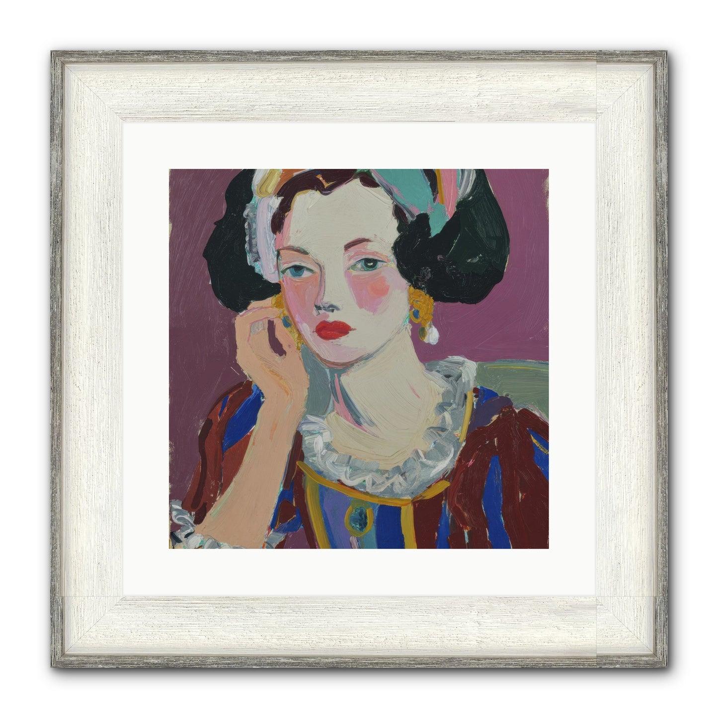 The Woman Who Chose Framed Print - Driftwood White 16x16