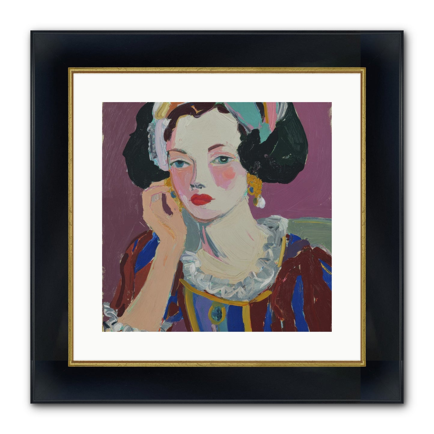 The Woman Who Chose Framed Print - Wide Black w/Gold 16x16