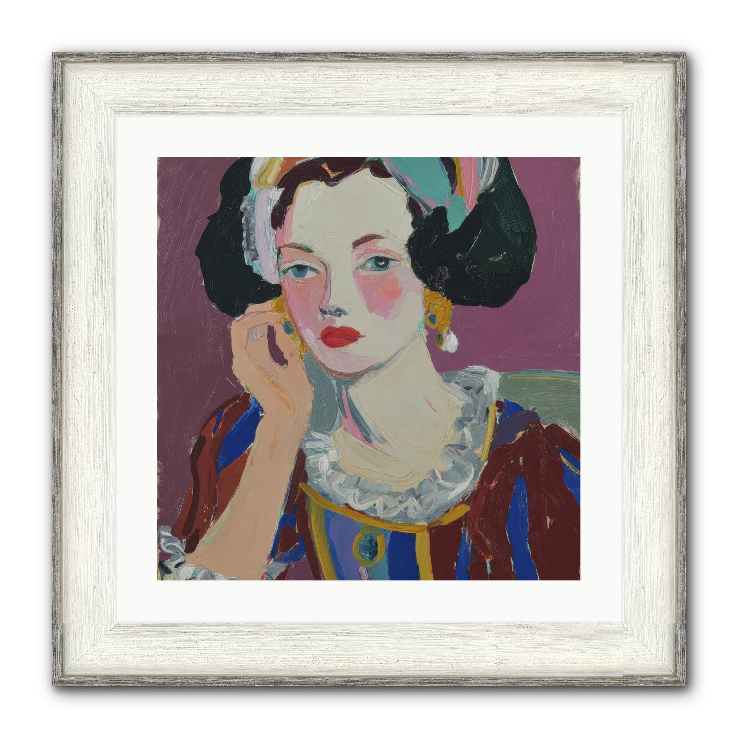 The Woman Who Chose Framed Print - Driftwood White 20x20