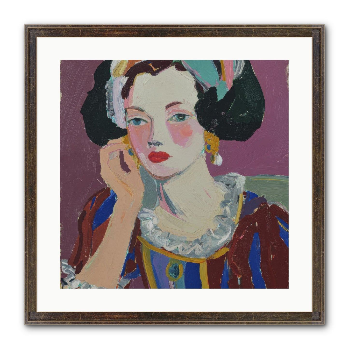 The Woman Who Chose Framed Print - Slimwoods Black/Gold 20x20