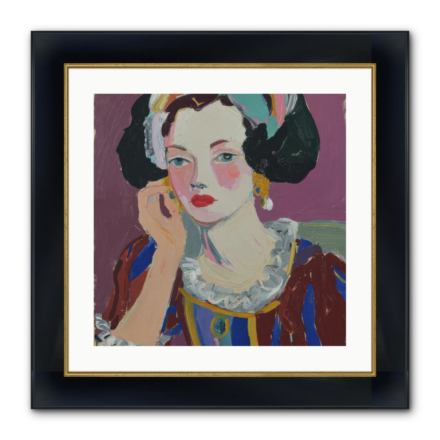 The Woman Who Chose Framed Print - Wide Black w/Gold 20x20