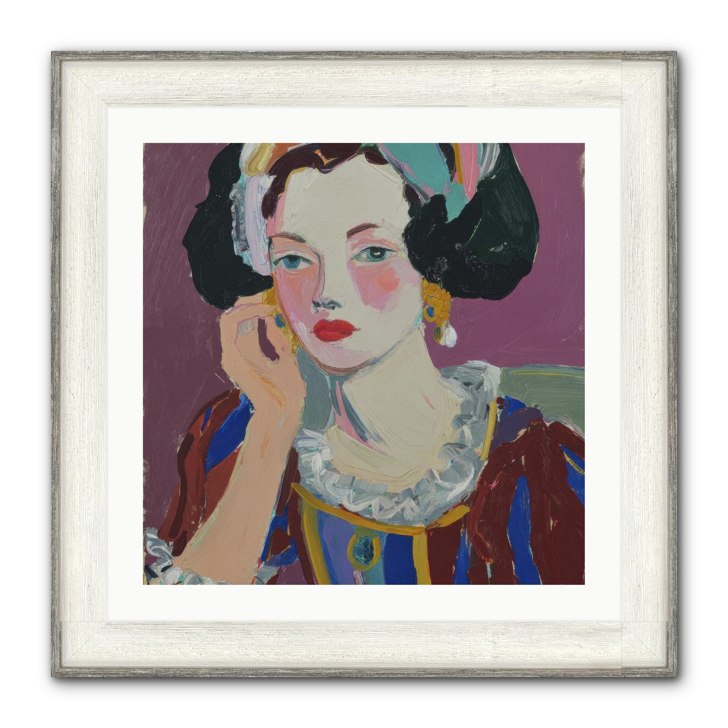 The Woman Who Chose Framed Print - Driftwood White 24x24