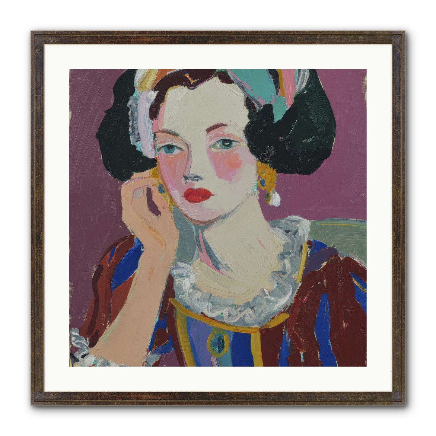 The Woman Who Chose Framed Print - Slimwoods Black/Gold 24x24