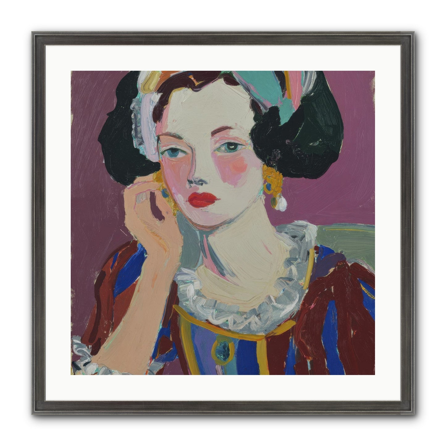 The Woman Who Chose Framed Print - Slimwoods Black/Silver 24x24