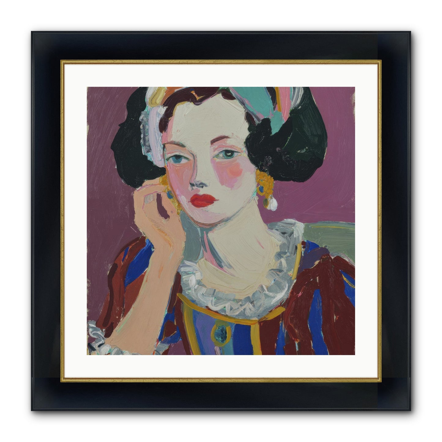 The Woman Who Chose Framed Print - Wide Black w/Gold 24x24