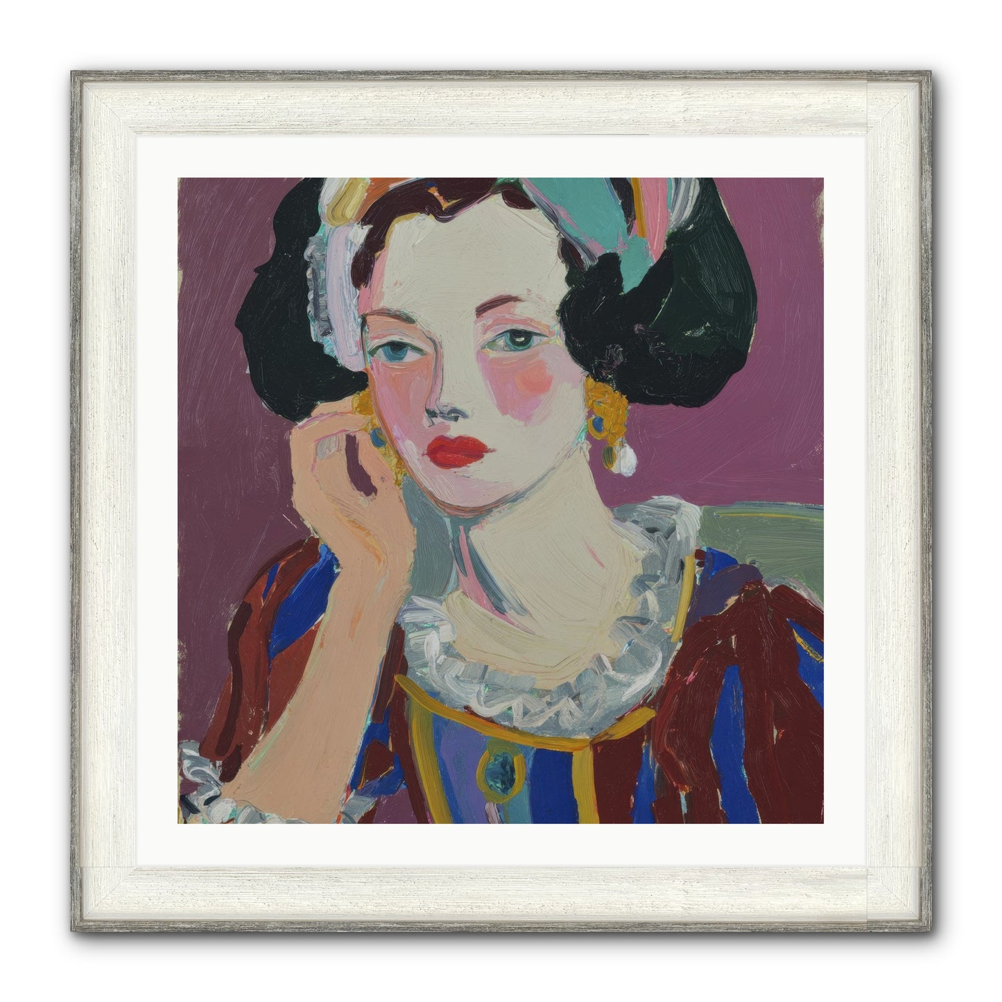 The Woman Who Chose Framed Print - Driftwood White 30x30