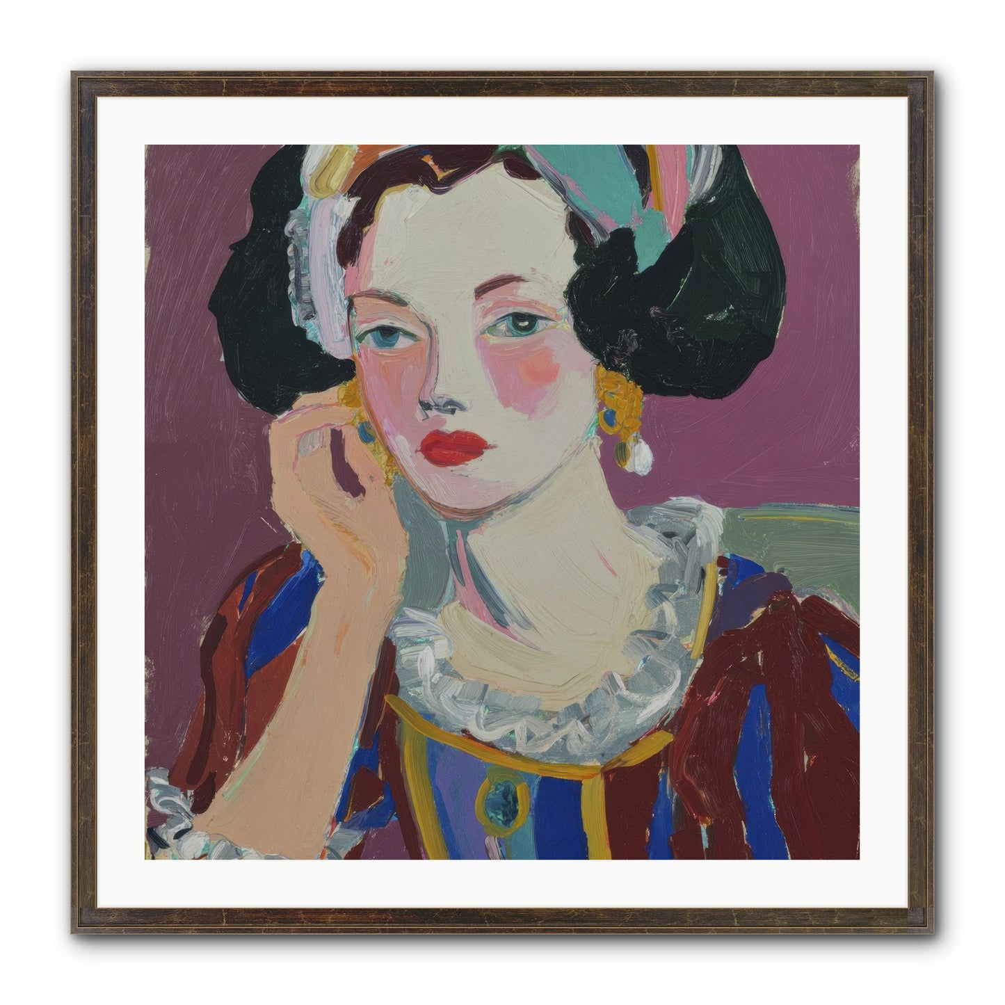 The Woman Who Chose Framed Print - Slimwoods Black/Gold 30x30