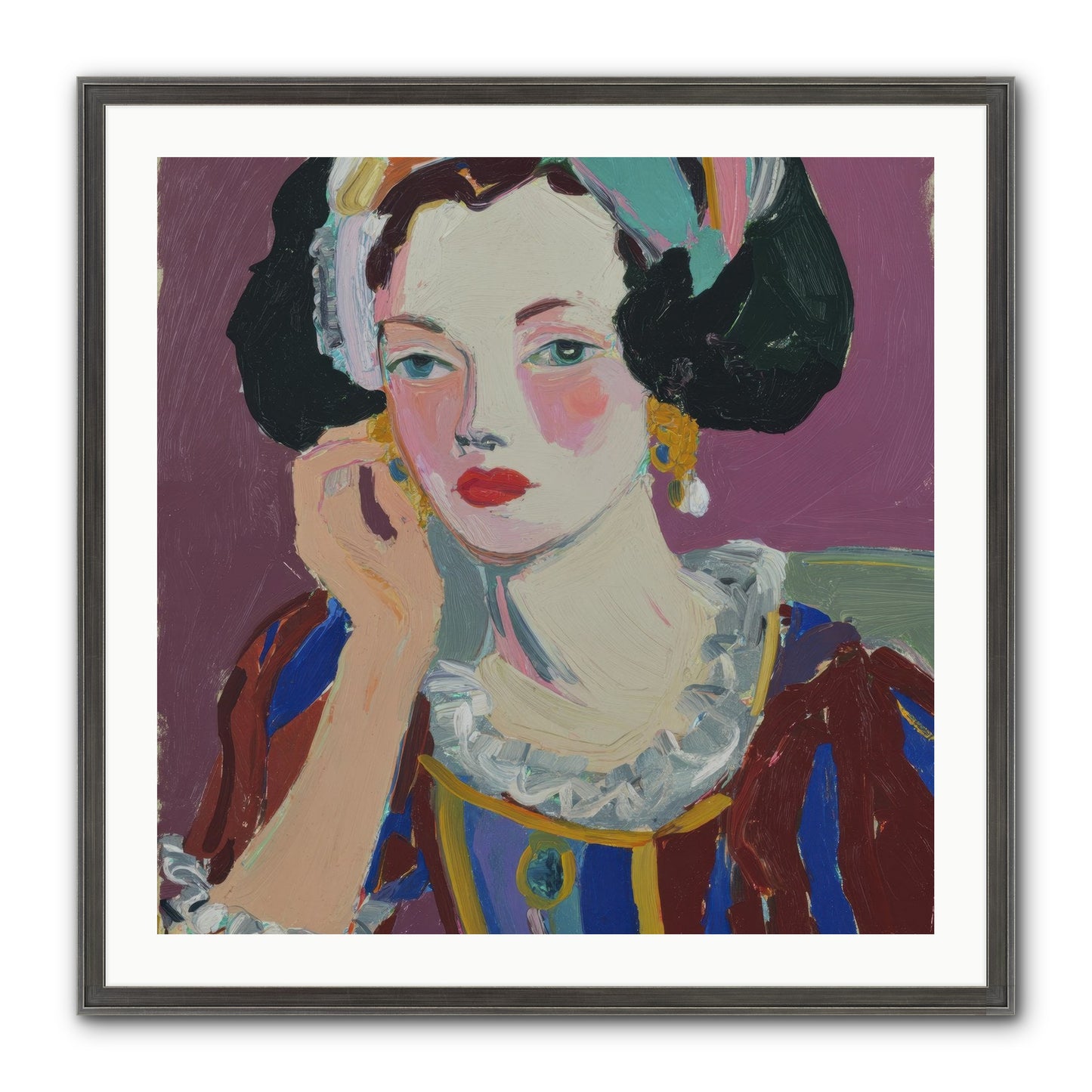 The Woman Who Chose Framed Print - Slimwoods Black/Silver 30x30