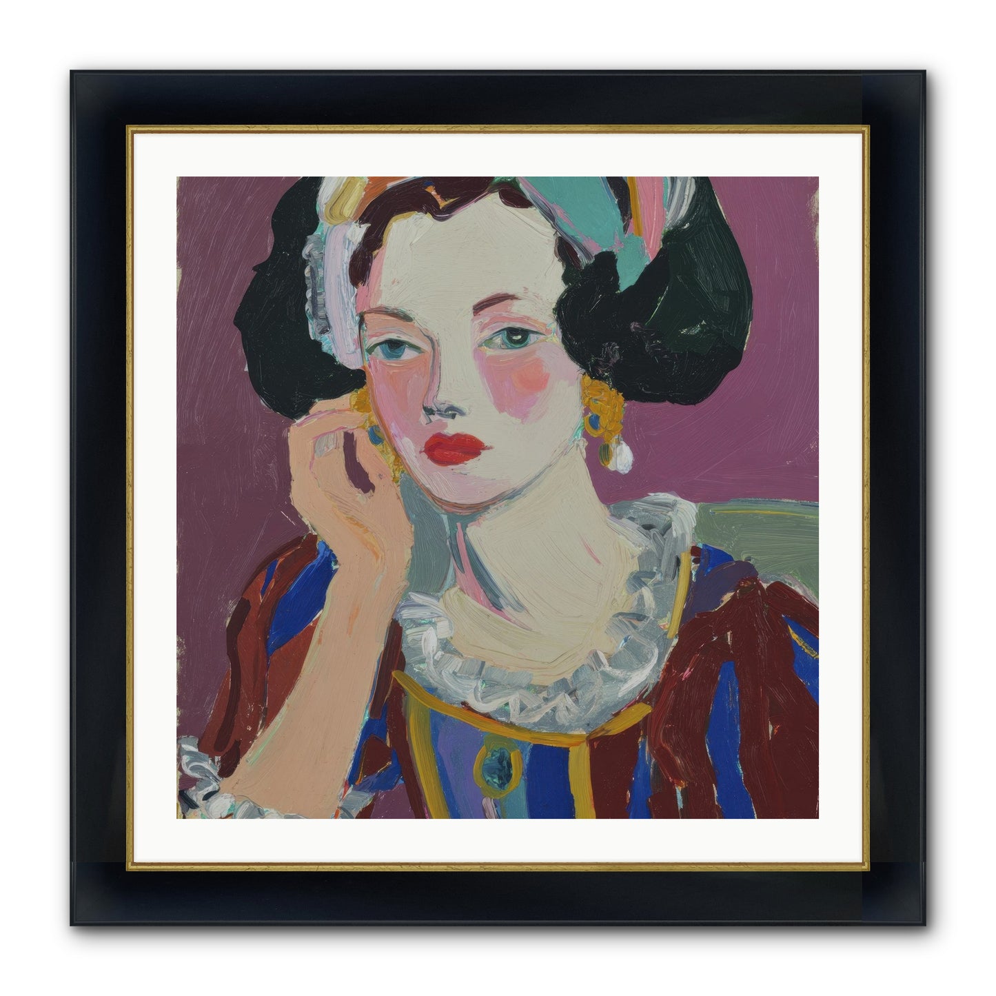 The Woman Who Chose Framed Print - Wide Black w/Gold 30x30