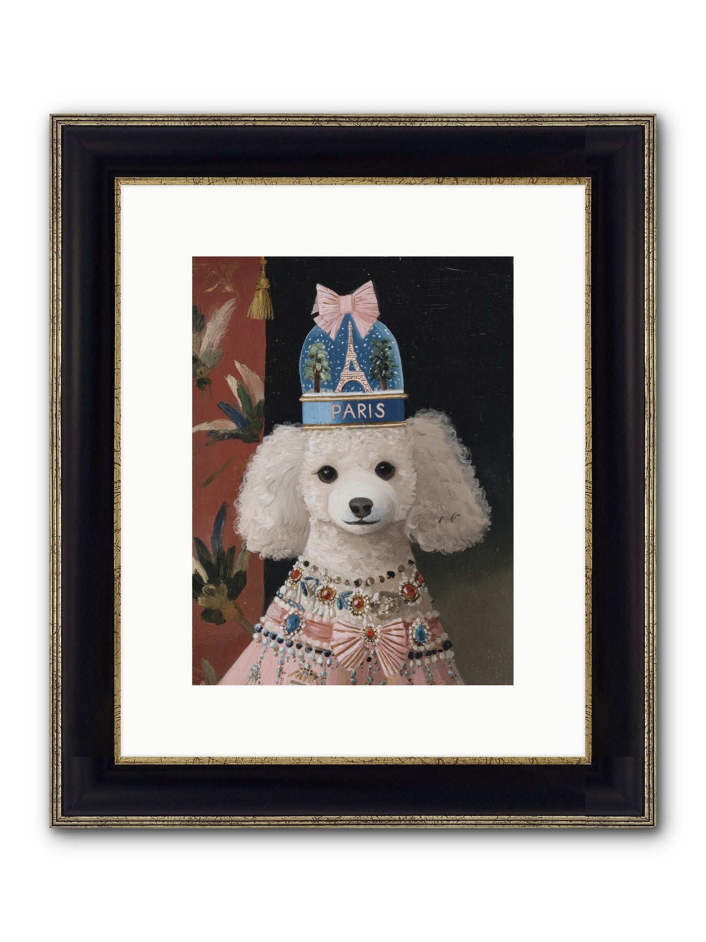 The Wondrous Unveiling Framed Print - Black & Gold 9x12