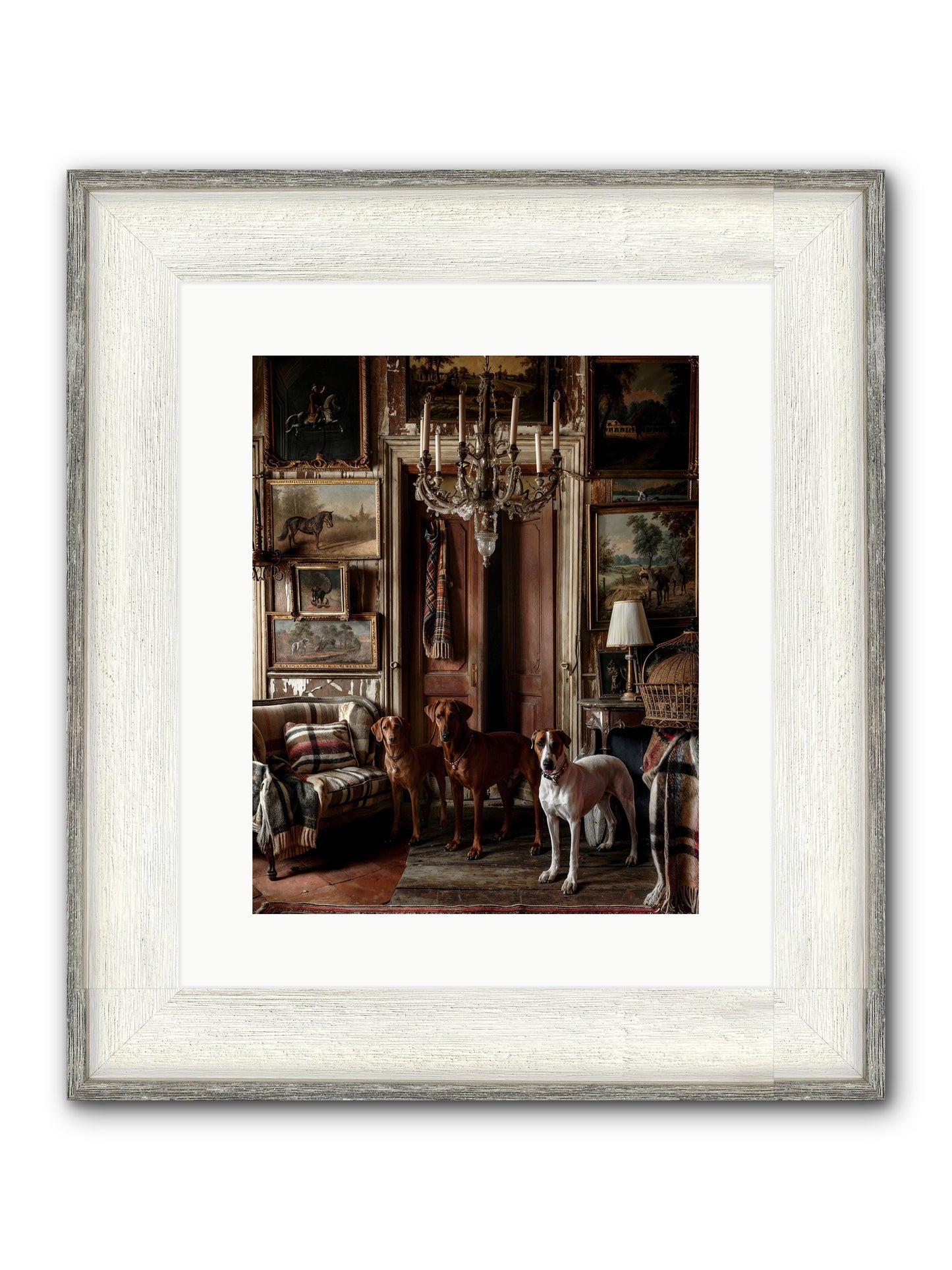 The Woofington Society Framed Print - Driftwood White 12x15