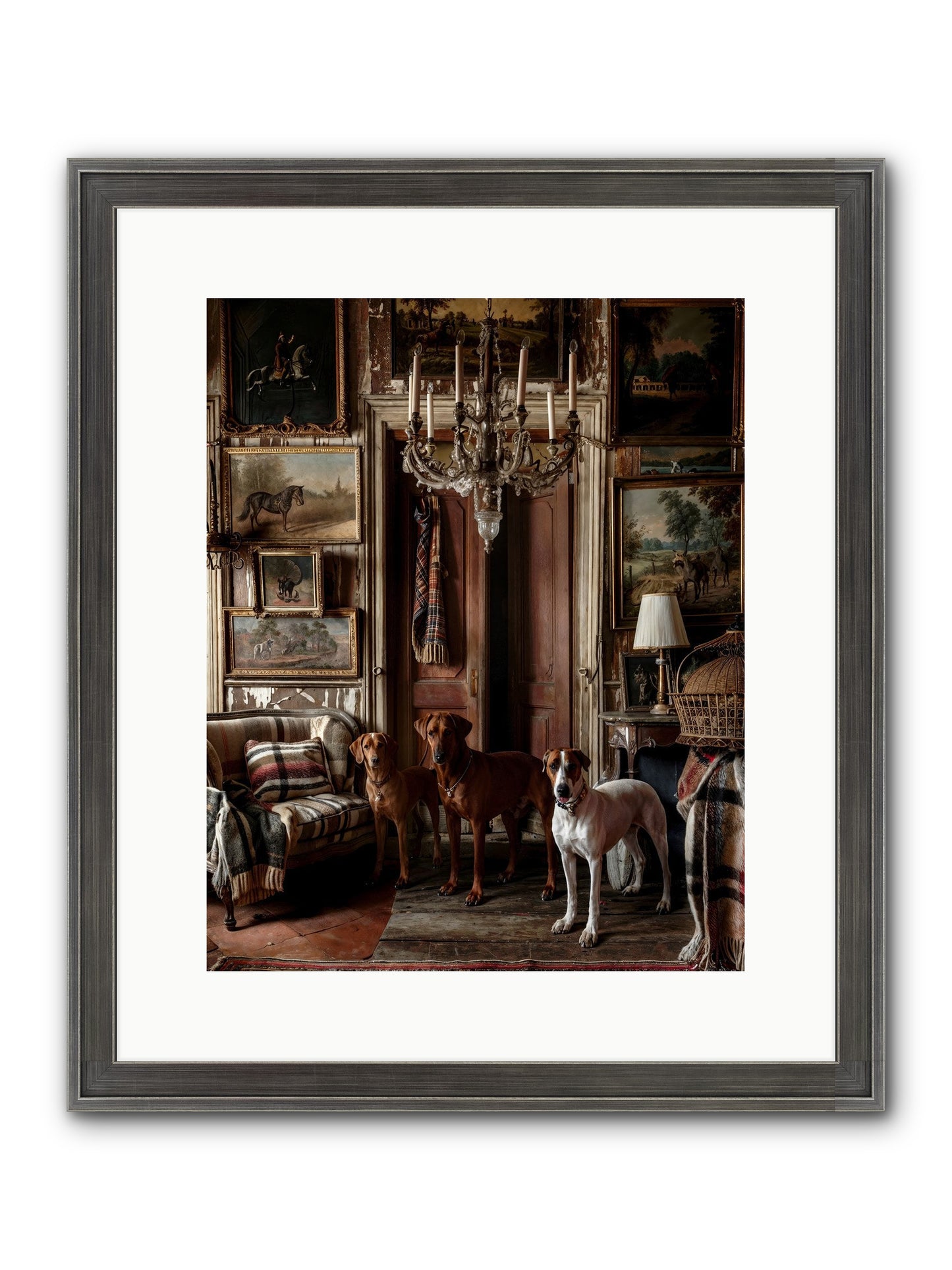 The Woofington Society Framed Print - Slimwoods Black/Silver 12x15