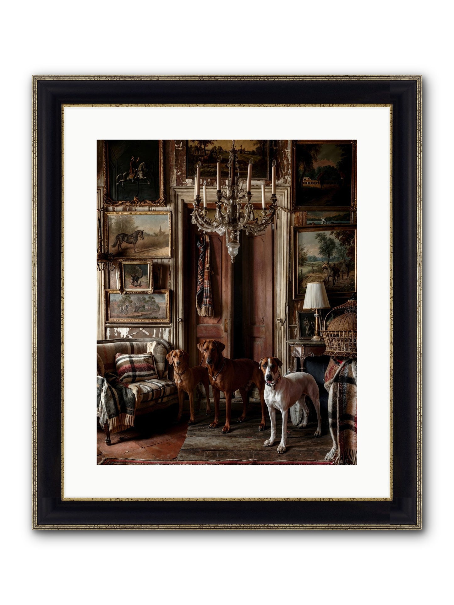 The Woofington Society Framed Print - Black & Gold 16x20