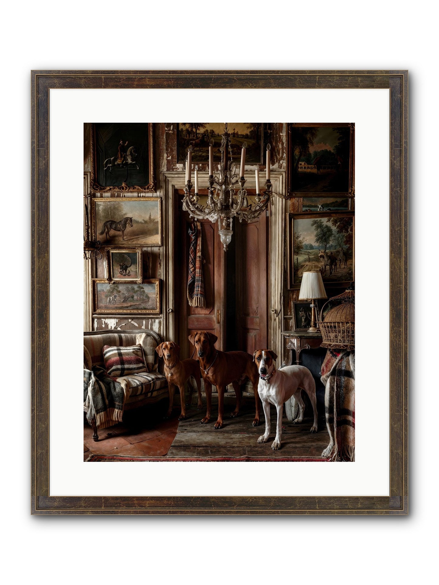 The Woofington Society Framed Print - Slimwoods Black/Gold 16x20